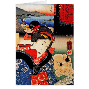 Woman with Cat - Japanese Art - Utagawa Kuniyoshi