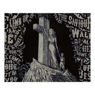 Woman with Child and Cross The Sanctuary of Love Poster