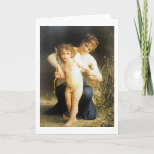 Woman with Cupid, Bouguereau Card