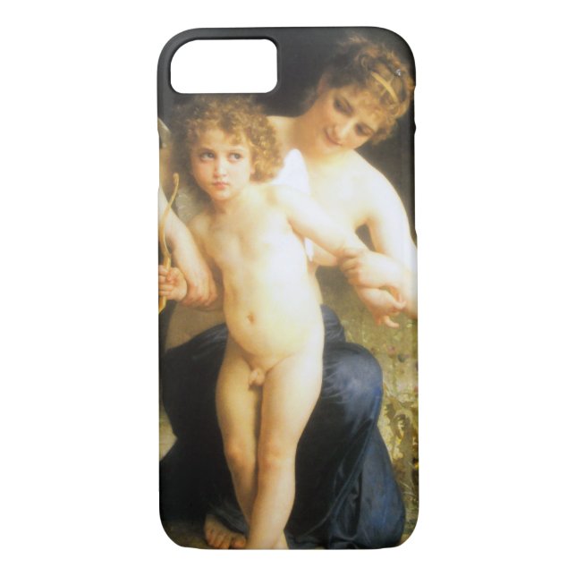 Woman with Cupid, Bouguereau Case-Mate iPhone Case (Back)