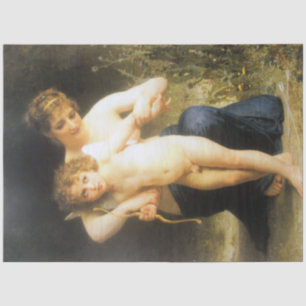 Woman with Cupid, Bouguereau Tissue Paper