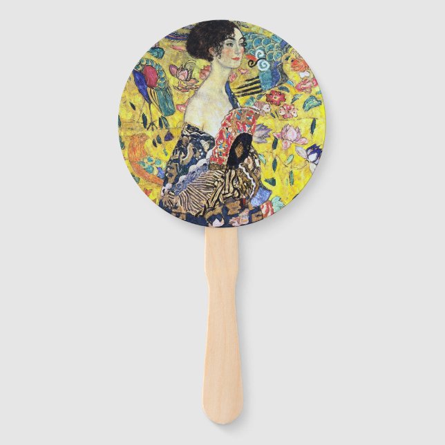 Woman with Fan by Gustav Klimt  (Back)