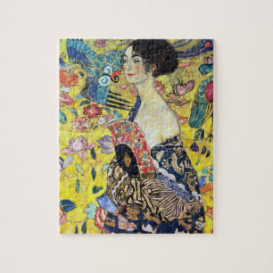 Woman with Fan by Gustav Klimt Jigsaw Puzzle