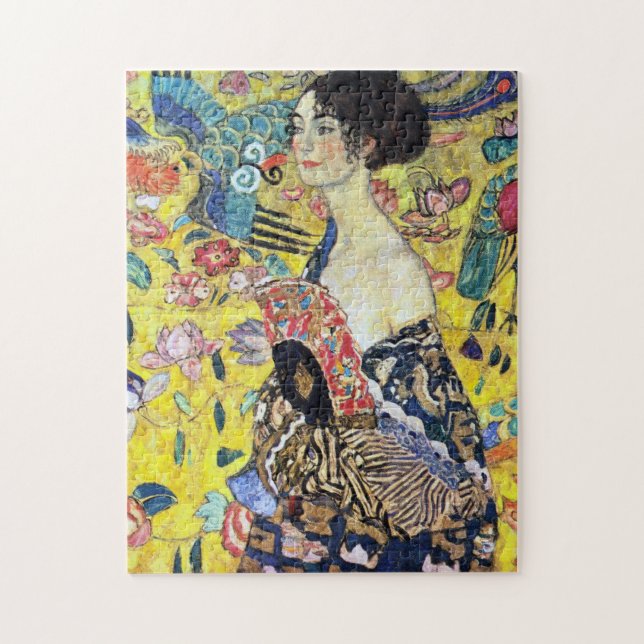 Woman with Fan by Gustav Klimt Jigsaw Puzzle (Vertical)