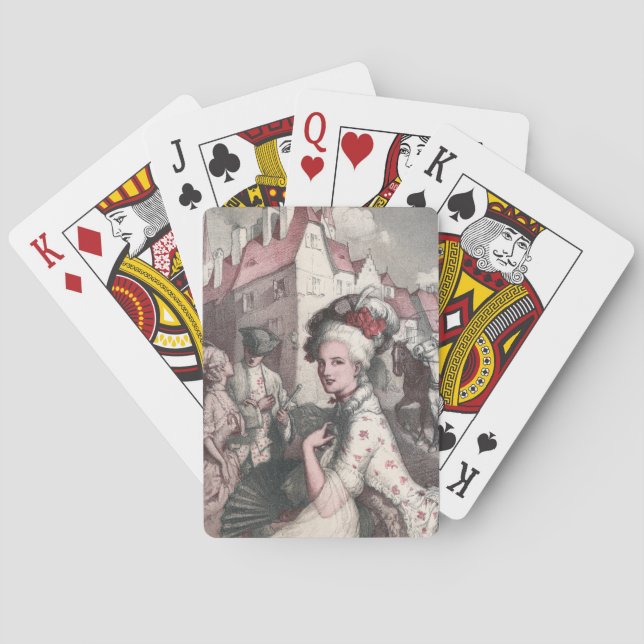 Woman with Fan in New Amsterdam Playing Cards (Back)