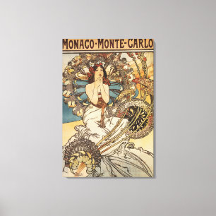 Woman with Feathers - PLM Railway Travel Poster Canvas Print