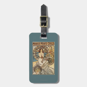 Woman with Feathers - PLM Railway Travel Poster Luggage Tag