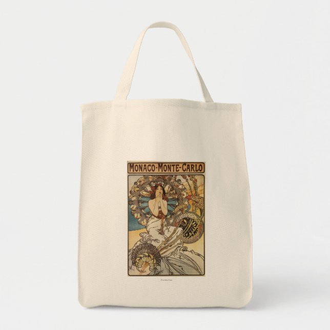 Woman with Feathers - PLM Railway Travel Poster Tote Bag (Front)