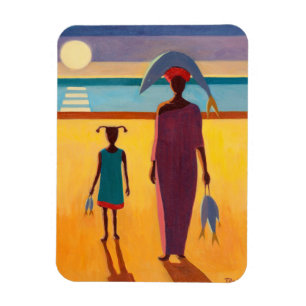 Woman with Fish Magnet