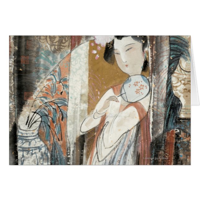Woman with Floral Hairpin (Front Horizontal)