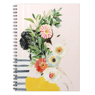Woman with Flowers Notebook