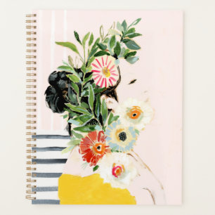 Woman with Flowers Planner