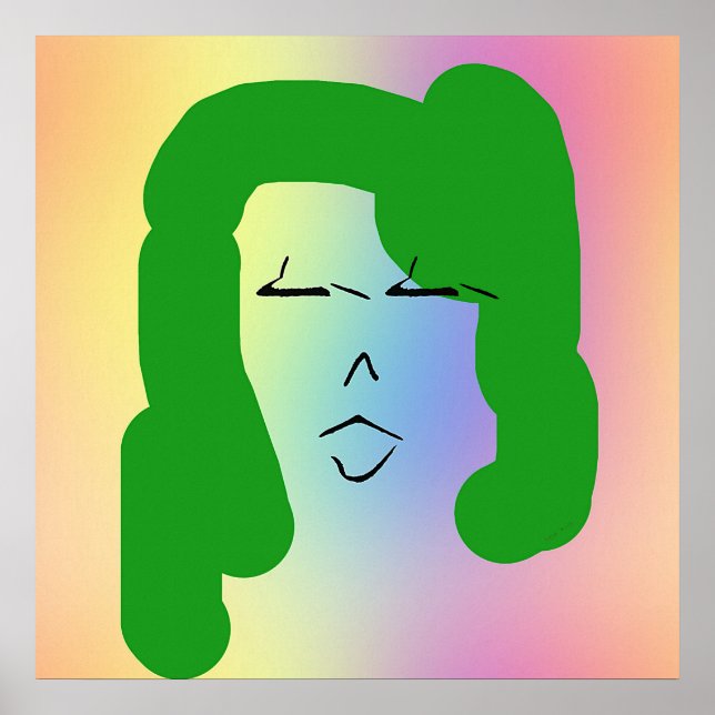 Woman With Green Hair Poster (Front)