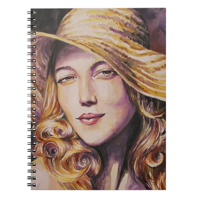 Woman with hat notebook (Front)