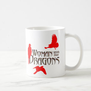 Woman with her Dragons Coffee Mug
