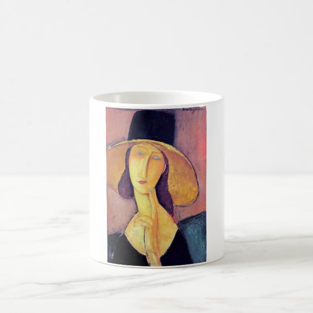 Woman with Large Hat, Modigliani Coffee Mug (Center)