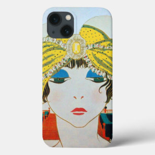 WOMAN WITH ORIENTAL YELLOW TURBAN / Beauty Fashion iPhone 13 Case