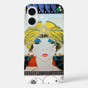 WOMAN WITH ORIENTAL YELLOW TURBAN / Beauty Fashion iPhone 16 Case