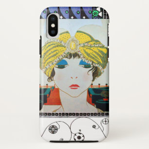 WOMAN WITH ORIENTAL YELLOW TURBAN / Beauty Fashion iPhone X Case