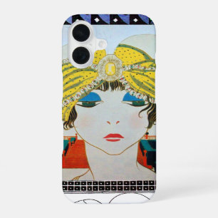 WOMAN WITH ORIENTAL YELLOW TURBAN / Beauty Fashion iPhone 16 Case