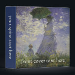 Woman with Parasol by Claude Monet, Vintage Art Binder<br><div class="desc">The Stroll, Camille Monet and Her Son Jean (Woman with a Parasol) (1875) by Claude Monet is a vintage impressionist fine art family portrait painting. A mother taking a walk with her young child in a field or spring meadow. She is holding a sun umbrella and wearing a beautiful dress...</div>