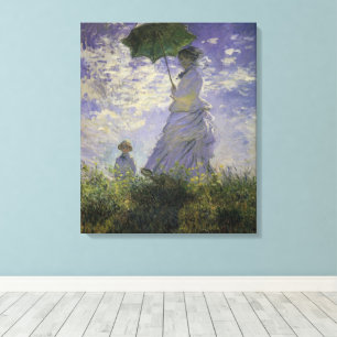Woman with Parasol by Claude Monet, Vintage Art Canvas Print