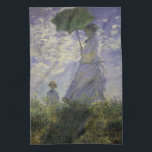 Woman with Parasol by Claude Monet, Vintage Art Kitchen Towel<br><div class="desc">The Stroll, Camille Monet and Her Son Jean (Woman with a Parasol) (1875) by Claude Monet is a vintage impressionist fine art family portrait painting. A mother taking a walk with her young child in a field or spring meadow. She is holding a sun umbrella and wearing a beautiful dress...</div>