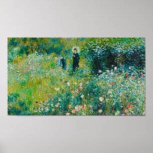 Woman with Parasol, Garden, Renoir Poster