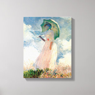 Woman with Parasol Promenade Monet Canvas Print