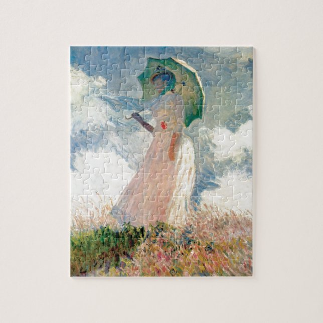 Woman with Parasol Promenade Monet Jigsaw Puzzle (Vertical)