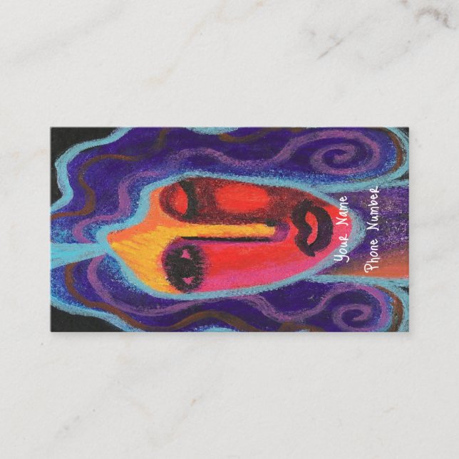 Woman with Purple Hair Business Card (Front)