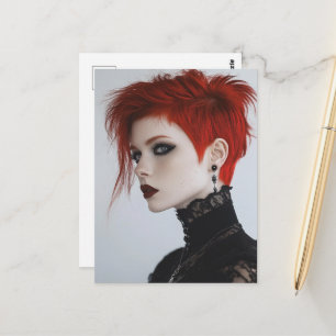 Woman With Red Hair Postcard