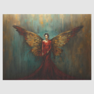 Woman with wings, Angel, Decoupage, Tissue paper, Paper