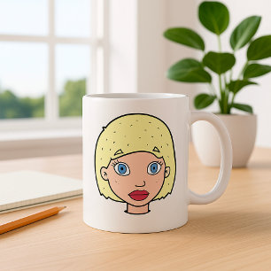 Woman With Yellow Hair Coffee Mug