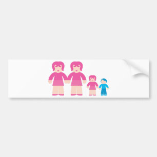 Woman Woman and children Bumper Sticker