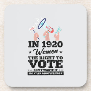 Woman Won Right To Vote Funny Voting Elections 202 Coaster