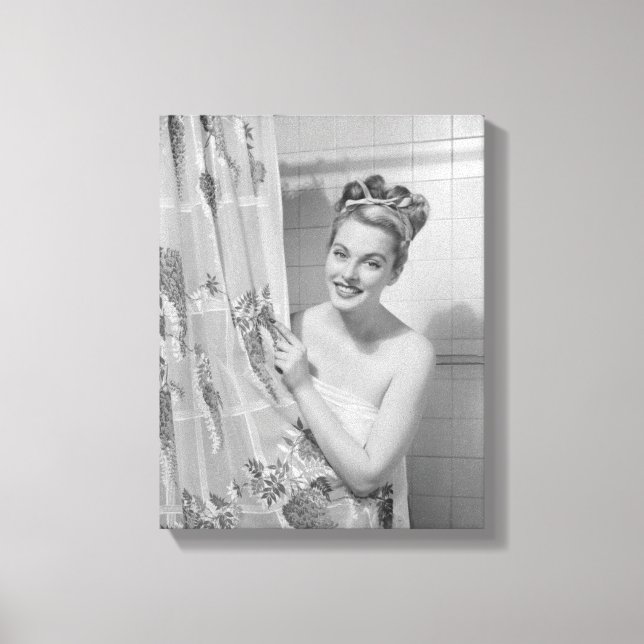 Woman Wrapped Up Canvas Print (Front)