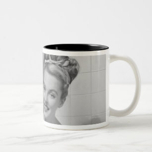 Woman Wrapped Up Two-Tone Coffee Mug