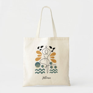 Woman Yoga Pose/ Abstract Personalized Tote Bag