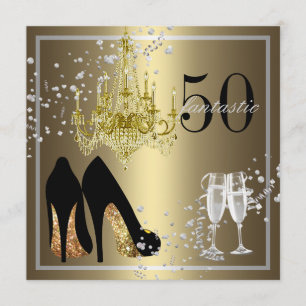 Woman's 50th Birthday Celebration Invitation