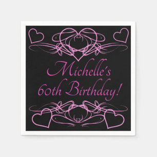 Woman's 60th Birthday Napkin