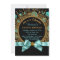 Womans 60th Birthday Teal Blue and Gold