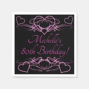 Woman's 80th Birthday Napkin