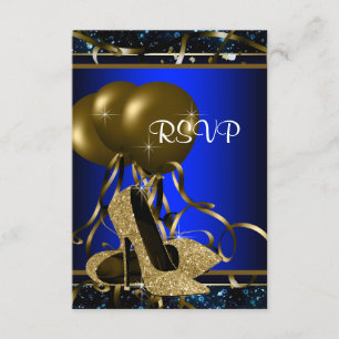 Womans Blue and Gold High Heel RSVP