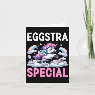 Womans Eggstra Special Kawaii Unicorn Easter Day F Card