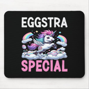 Womans Eggstra Special Kawaii Unicorn Easter Day F Mouse Pad