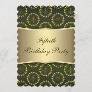 Womans Emerald Green Birthday Party Invitation