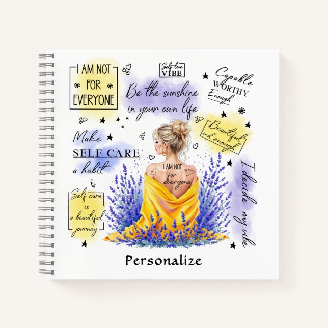 Woman's Empowerment Inspire Positive Affirmation Notebook (Front)
