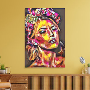 Woman's face canvas print