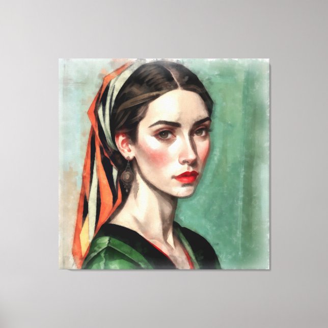 Woman's face. canvas print (Front)